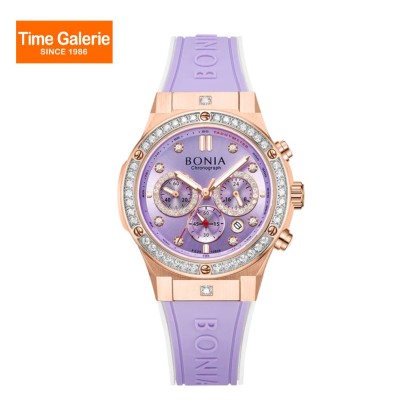 Bonia Women Chronograph BNB10809-2507C Silicone Strap Women Watch 