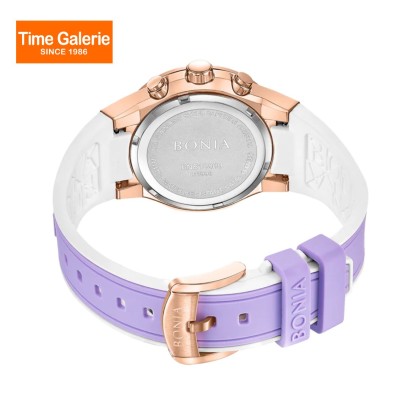 Bonia Women Chronograph BNB10809-2507C Silicone Strap Women Watch 
