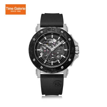 Alexandre Christie ALCW9205MTRTTBA Titanium Case and Carbon Bezel Silicone Strap Men Watch Alexandre Christie ALCW9205MTRTTBA Titanium Case and Carbon Bezel Silicone Strap Men Watch