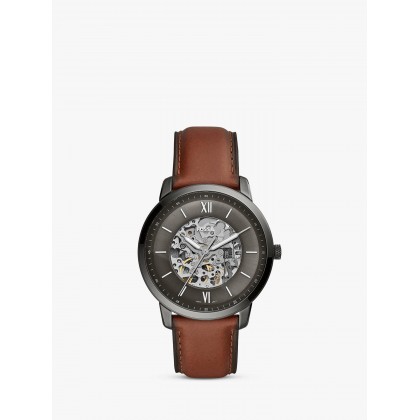 Fossil ME3161 Neutra Automatic Amber Leather 44mm Analog Men Watch Fossil ME3161 Neutra Automatic Amber Leather 44mm Analog Men Watch