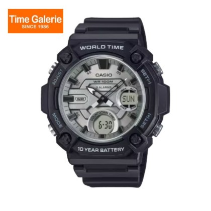 Casio General AEQ-120W-7AV Black Resin Band Men Watch Casio General AEQ-120W-7AV Black Resin Band Men Watch