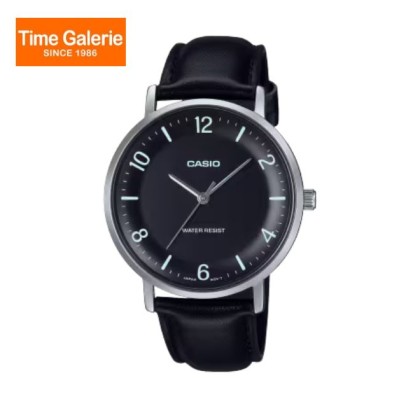 Casio General MTP-VT03L-1B Black Leather Band Men Watch Casio General MTP-VT03L-1B Black Leather Band Men Watch