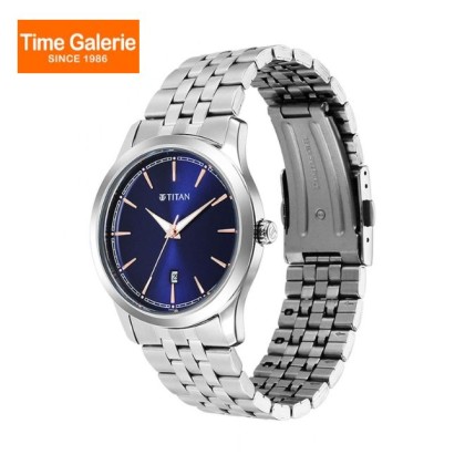 Titan Trendsetters 1823SM02 Blue Dial Stainless Steel Strap Quartz Men Watch