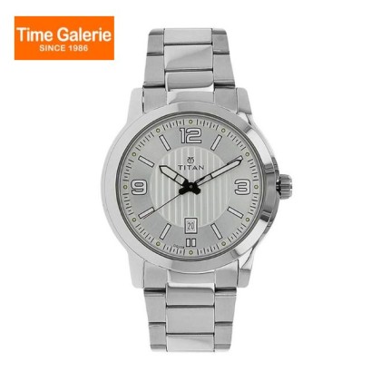 Titan Neo 1730SM01 Silver Dial Stainless Steel Strap Quartz Men Watch
