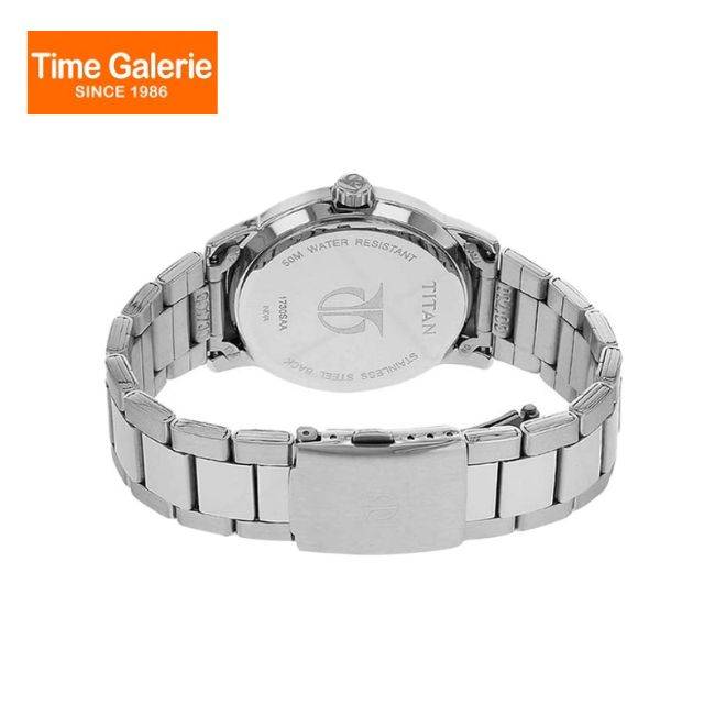 Titan Neo 1730SM02 Black Dial Stainless Steel Strap Quartz Men Watch