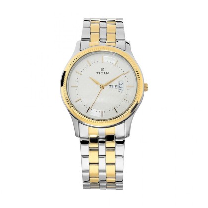 Titan Karishma 1824BM01 Silver Dial Stainless Steel Strap Quartz Men Watch