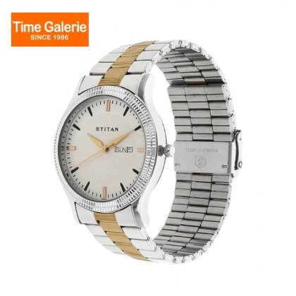 Titan Karishma 1650BM01 White Dial Stainless Steel Quartz Men Watch Titan Karishma 1650BM01 White Dial Stainless Steel Quartz Men Watch