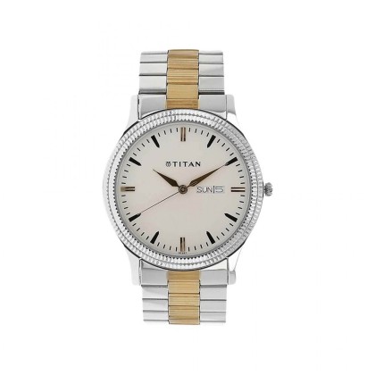 Titan Karishma 1650BM01 White Dial Stainless Steel Quartz Men Watch Titan Karishma 1650BM01 White Dial Stainless Steel Quartz Men Watch