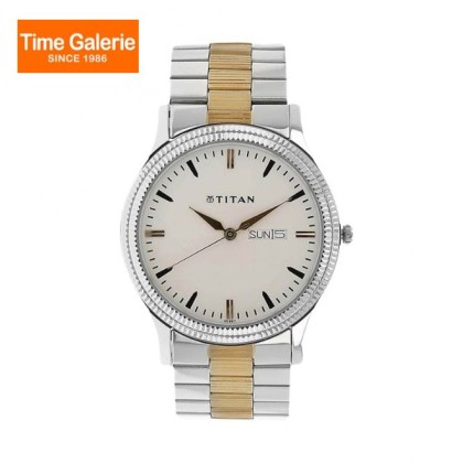 Titan Karishma 1650BM01 White Dial Stainless Steel Quartz Men Watch Titan Karishma 1650BM01 White Dial Stainless Steel Quartz Men Watch