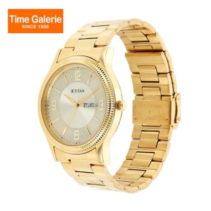 Titan Karishma 1650YM09 Champagne Dial Stainless Steel Quartz Men Watch Titan Karishma 1650YM09 Champagne Dial Stainless Steel Quartz Men Watch