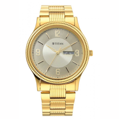 Titan Karishma 1650YM09 Champagne Dial Stainless Steel Quartz Men Watch Titan Karishma 1650YM09 Champagne Dial Stainless Steel Quartz Men Watch