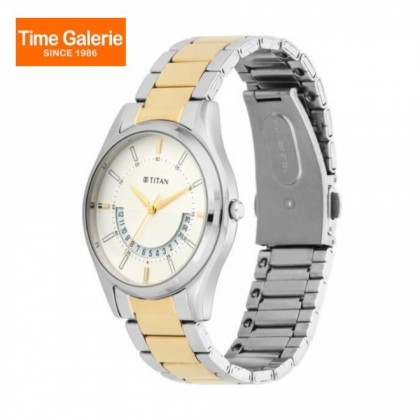 Titan Karishma 1713BM01 White Dial Metal Strap Quartz Men Watch Titan Karishma 1713BM01 White Dial Metal Strap Quartz Men Watch