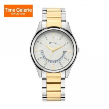 Titan Karishma 1713BM01 White Dial Metal Strap Quartz Men Watch Titan Karishma 1713BM01 White Dial Metal Strap Quartz Men Watch