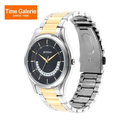 Titan Karishma 1713BM02 Black Dial Stainless Steel Quartz Men Watch Titan Karishma 1713BM02 Black Dial Stainless Steel Quartz Men Watch