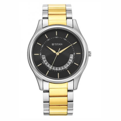 Titan Karishma 1713BM02 Black Dial Stainless Steel Quartz Men Watch Titan Karishma 1713BM02 Black Dial Stainless Steel Quartz Men Watch