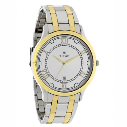 Titan Karishma 1775BM01 Silver Dial Stainless Steel Strap Quartz Men Watch Titan Karishma 1775BM01 Silver Dial Stainless Steel Strap Quartz Men Watch