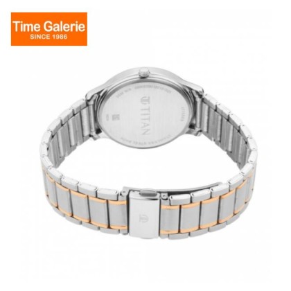 Titan Lagan 1775KM01 Black Dial Stainless Steel Strap Quartz Men Watch
