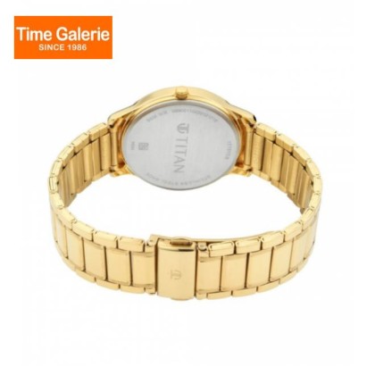 Titan Lagan 1775YM02 Gold Dial Stainless Steel Strap Quartz Men Watch Titan Lagan 1775YM02 Gold Dial Stainless Steel Strap Quartz Men Watch