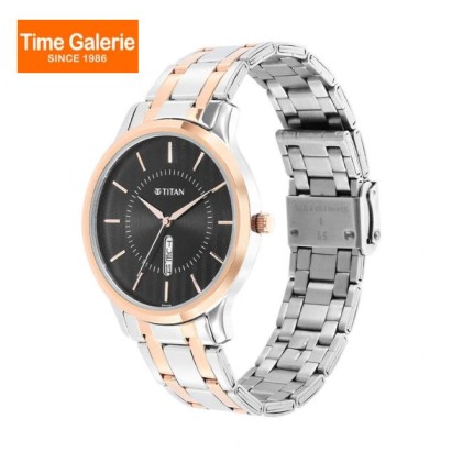 Titan Karishma 1825KM02 Black Dial Stainless Steel Strap Quartz Men Watch Titan Karishma 1825KM02 Black Dial Stainless Steel Strap Quartz Men Watch