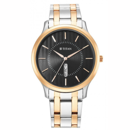 Titan Karishma 1825KM02 Black Dial Stainless Steel Strap Quartz Men Watch Titan Karishma 1825KM02 Black Dial Stainless Steel Strap Quartz Men Watch