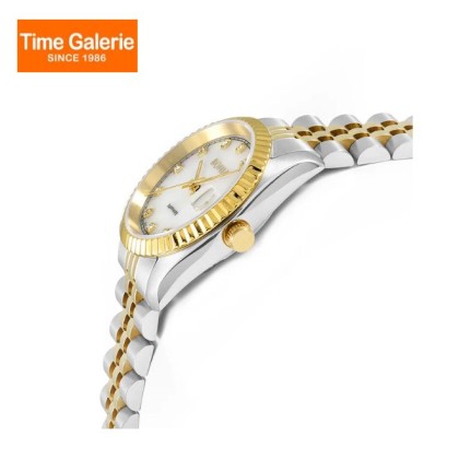 Bonia Noble BNB10550-3157 White Mother Of Pearl Dial Stainless Steel Women Watch