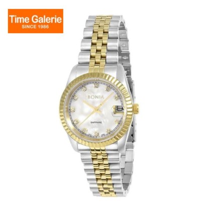 Bonia Noble BNB10550-3157 White Mother Of Pearl Dial Stainless Steel Women Watch