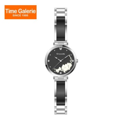 Crocodile CRDW6832.328 Black Dial 3D Embossed Floral Pattern Women Watch Crocodile CRDW6832.328 Black Dial 3D Embossed Floral Pattern Women Watch