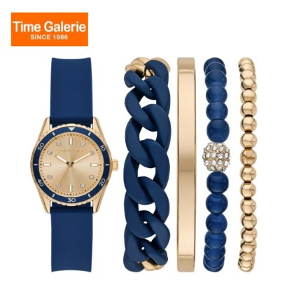Skechers SR9114 Bracelet Gift Set Blue Silicone Strap Women Watch Skechers SR9114 Bracelet Gift Set Blue Silicone Strap Women Watch