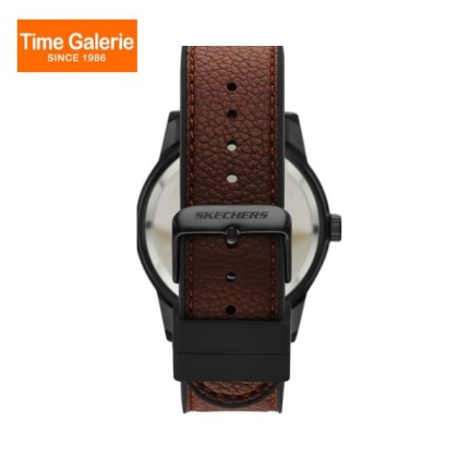 Skechers SR9117 Bracelet and Keychain Set Brown Leather Strap Men Watch Skechers SR9117 Bracelet and Keychain Set Brown Leather Strap Men Watch