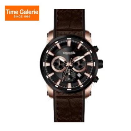 Crocodile CRDW7375.128C Brown Leather Strap Men Watch Crocodile CRDW7375.128C Brown Leather Strap Men Watch