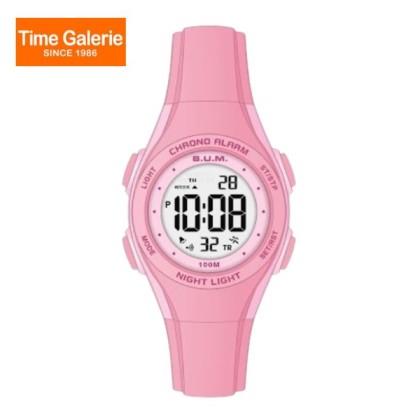 BUM BM05907 Digital Pink Silicone Strap Women Watch
