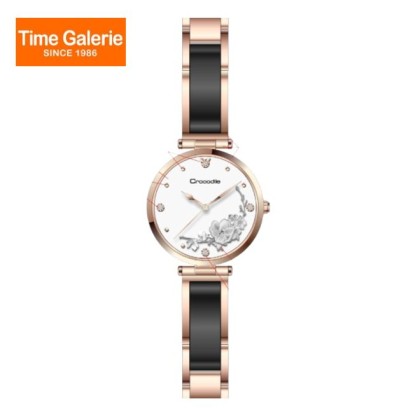 Crocodile CRDW6835.318 White Dial 3D Embossed Floral Pattern Women Watch Crocodile CRDW6835.318 White Dial 3D Embossed Floral Pattern Women Watch