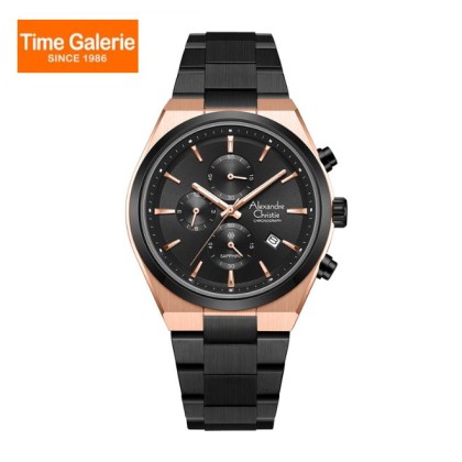 Alexandre Christie ALCW8697MCBBRBA Black Dial Stainless Steel Men Watch