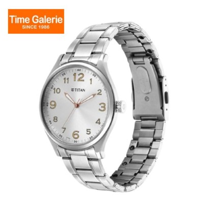 Titan Urban 1802SM08 Silver Dial Stainless Steel Strap Quartz Men Watch Titan Urban 1802SM08 Silver Dial Stainless Steel Strap Quartz Men Watch