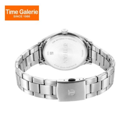 Titan Urban 1802SM08 Silver Dial Stainless Steel Strap Quartz Men Watch Titan Urban 1802SM08 Silver Dial Stainless Steel Strap Quartz Men Watch