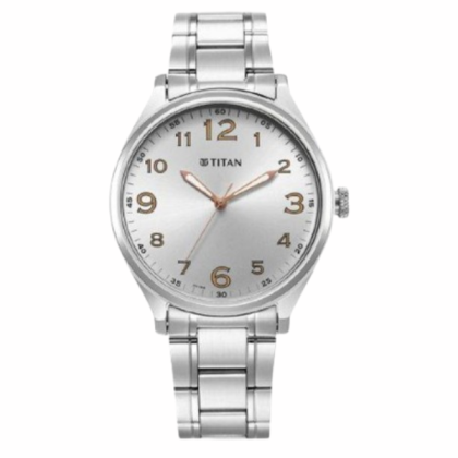 Titan Urban 1802SM08 Silver Dial Stainless Steel Strap Quartz Men Watch Titan Urban 1802SM08 Silver Dial Stainless Steel Strap Quartz Men Watch