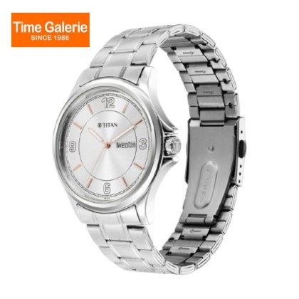 Titan Trendsetters 1870SM01 Light Champagne Dial Stainless Steel Strap Quartz Men Watch Titan Trendsetters 1870SM01 Light Champagne Dial Stainless Steel Strap Quartz Men Watch