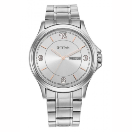 Titan Trendsetters 1870SM01 Light Champagne Dial Stainless Steel Strap Quartz Men Watch Titan Trendsetters 1870SM01 Light Champagne Dial Stainless Steel Strap Quartz Men Watch