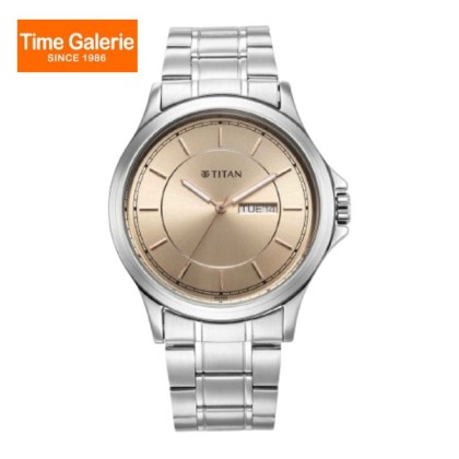 Titan Urban 1870SM03 Beige Dial Stainless Steel Strap Quartz Men Watch Titan Urban 1870SM03 Beige Dial Stainless Steel Strap Quartz Men Watch