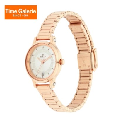 Titan Workwear 2602WM01 Date Silver Dial Stainless Steel Strap Quartz Women Watch Titan Workwear 2602WM01 Date Silver Dial Stainless Steel Strap Quartz Women Watch