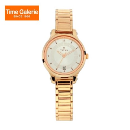 Titan Workwear 2602WM01 Date Silver Dial Stainless Steel Strap Quartz Women Watch Titan Workwear 2602WM01 Date Silver Dial Stainless Steel Strap Quartz Women Watch