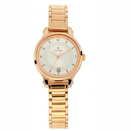Titan Workwear 2602WM01 Date Silver Dial Stainless Steel Strap Quartz Women Watch Titan Workwear 2602WM01 Date Silver Dial Stainless Steel Strap Quartz Women Watch
