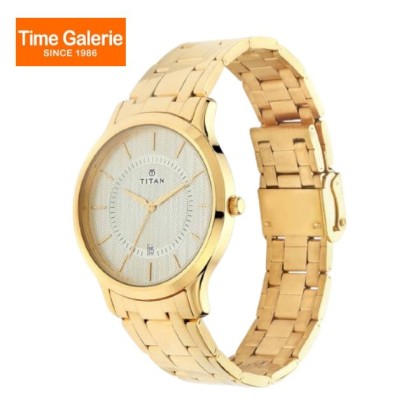 Titan Karishma 1825YM01 Champagne Dial Stainless Steel Strap Men Watch Titan Karishma 1825YM01 Champagne Dial Stainless Steel Strap Men Watch