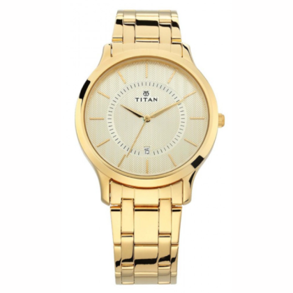 Titan Karishma 1825YM01 Champagne Dial Stainless Steel Strap Men Watch Titan Karishma 1825YM01 Champagne Dial Stainless Steel Strap Men Watch