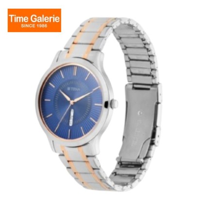 Titan Lagan 1845KM01 Blue Dial Stainless Steel Strap Men Watch Titan Lagan 1845KM01 Blue Dial Stainless Steel Strap Men Watch