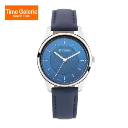 Titan Workwear 2639SL02 Blue Dial Leather Strap Quartz Women Watch Titan Workwear 2639SL02 Blue Dial Leather Strap Quartz Women Watch
