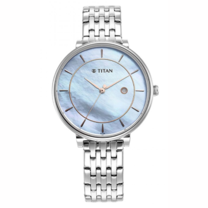 Titan Workwear 2673SM01 Blue Dial Stainless Steel Strap Quartz Women Watch Titan Workwear 2673SM01 Blue Dial Stainless Steel Strap Quartz Women Watch