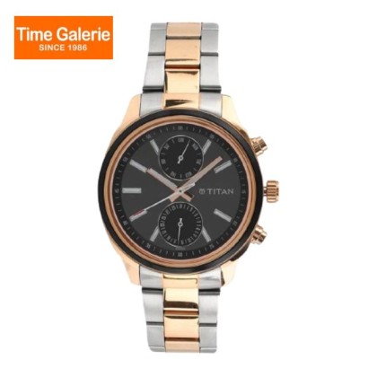 Titan Neo 1733KM03 Multifunction Black Dial Two Toned Stainless Steel Strap Quartz Men Watch Titan Neo 1733KM03 Multifunction Black Dial Two Toned Stainless Steel Strap Quartz Men Watch