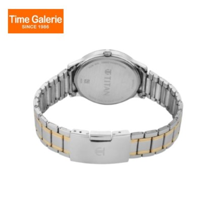 Titan Lagan 1845BM01 Black Dial Stainless Steel Strap Men Watch