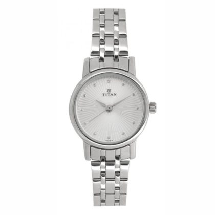 Titan Karishma 2593SM01 Silver Dial Stainless Steel Strap Quartz Women Watch Titan Karishma 2593SM01 Silver Dial Stainless Steel Strap Quartz Women Watch